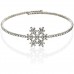 B274 Gold Plated Crystal Wire Snowflake Bracelet 106296-Gold